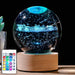 Starry Sky Luminous Universe Galaxy Crystal Ball with Remote Illuminating Zodiac Constellations