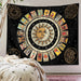 Constellation Tarot Card Tapestry Wall Hanging Wheel of the Zodiac Astrology Chart Sun and Moon Tarot Wall Decor Decoration Home - BE RARE