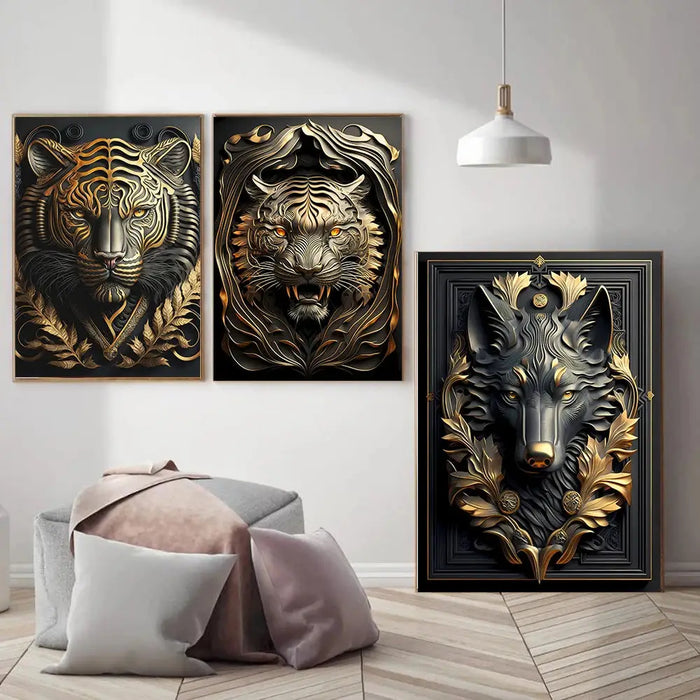 Zodiac Deities, Animal Heads, Three-dimensional Sculptures, Posters and Prints, Canvas Paintings, Wall Art Pictures, Home Decor - BE RARE